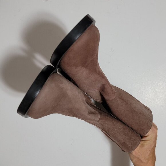NEW Stuart Weitzman Sadie Boots Womens 9.5 Brown Suede Designer Contemporary - Picture 4 of 10